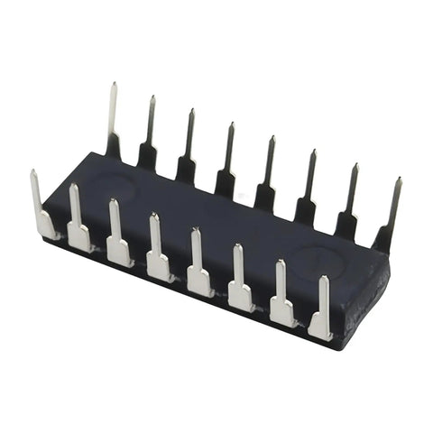 10 Pack Beefed-Up Darlington Driver Array DIP16 for High Voltage Switching, close-up of pins and structure