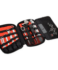 Open view of Off Road Motorcycle And Powersports Tool Pack With Magnetic Strip And Zipper Pocket Compact 10.5 Inch By 7 Inch By 1.5 Inch Storage Case