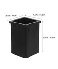 TEHAUX 6-piece square tube reducer sleeves, black plastic hollow inserts for 1.57 x 2.36 in square tubing