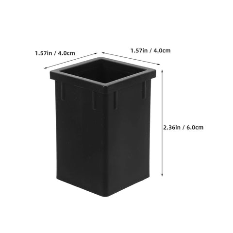 TEHAUX 6-piece square tube reducer sleeves, black plastic hollow inserts for 1.57 x 2.36 in square tubing