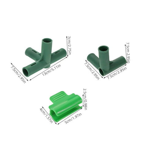 Greenhouse Accessory Kit With Adapters And Connectors For Easy Plug And Play Garden Builds Durable Plastic Tube Clips And Parts Supplies Ready To Secure Your Frames And Rails