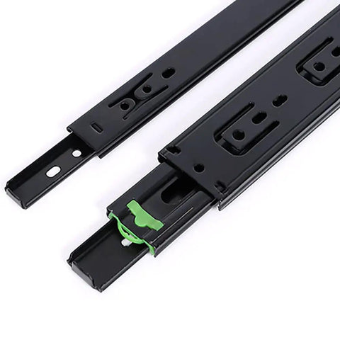 Soft Close Drawer Slides 3 Fold Full Extension Ball Bearing Rails 12 Inch Stainless Steel Cabinet Slides Quiet Side Mount Hardware