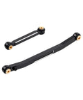 Beefed Up Aluminum Steering Linkage Set For Axial SCX24 Upgrades High Tightening Steering Rods CNC Machined Precision Compatible With Deadbolt C10 Wrangler JLU CRC B 17 Betty Gladiator Bronco Scale 1 24 RC Crawler, black aluminum rods