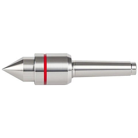 Live center for lathe with MT2 Morse taper, 60° tip, stainless steel body