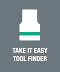 Illustration of Take It Easy Tool Finder for 8 Piece In Hex Plus Bit Socket Set On Durable Textile Belt With Holding Function