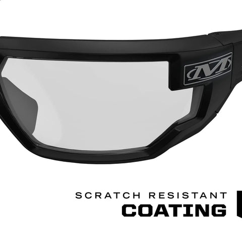 Kick Ass Industrial Safety Glasses With Clear Anti Fog Polycarbonate Lenses and Ventilated Temples That Crush Fog and Meet ANSI Z87 Standards for Sick Sharp Vision In a Rugged Black Frame Comes With Two Pairs, featuring scratch-resistant coating.