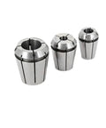 Spring Collet For ERS25 ERS32 Milling Machines Pro Grade High Precision Sealing Collet Tool, three collets shown in different sizes.