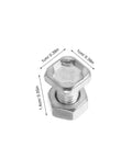 Greenhouse Structural Hardware Nut And Bolt Set For Small Frame Construction And Repairs With Smooth Finish Durable Fasteners For Easy Maintenance And Reliable Outdoor Fixes, 1cm iron bolt set