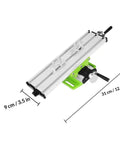 Showeroro Mini Drill Press Stand With Precision Alloy Steel Cross Slide Table For Home Workshop Milling Machine Accessory Stable Compact Design High Accuracy Drilling Base Unit, close-up view showing measurements.