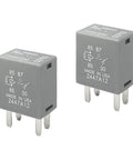 Two Pack 12V DC Automotive Relay 30A 4 Pin Fuse Box Relay 12088567 8567, front view, for Buick Cadillac Chevrolet GMC Pontiac