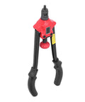 Rivet Nut Kit Hand Riveter Pliers M12 with 9mm stroke, high carbon steel tool showing red and black handles for auto repair and installation.