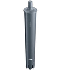 Top Shelf Smart Coffee Machine Water Filter With Integrated Rfid Chips Removes Limescale Heavy Metals And Chlorine Extends Appliance Lifespan For Slick Daily Brewing, cylinder-shaped grey water filter cartridge.