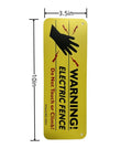 Eight Pack Rock Solid Go Getter Hdpe Electric Fence Warning Signs All Season Outdoor Yard Boundary Markers showing yellow 10x3.5 inch sign.