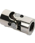 Rock Solid Chrome Steering Shaft U Joint 1 Inch Double D By 1 Inch Double D Single Universal Joint 83Mm Driveline Coupling close-up view