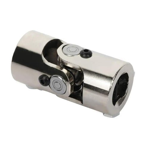 Rock Solid Chrome Steering Shaft U Joint 1 Inch Double D By 1 Inch Double D Single Universal Joint 83Mm Driveline Coupling close-up view