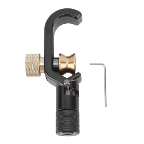 Omquot Heavy Duty Armored Cable Stripper For Professional Electricians, ergonomic black grip tool with brass detail.