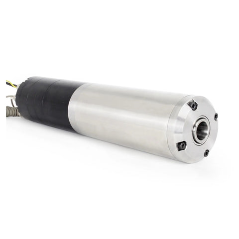 Heavy Duty Cnc Router 1.8Kw Water Cooled Spindle Motor With Automatic Tool Change Iso20 Er20 24000Rpm close-up view showing silver and black design.