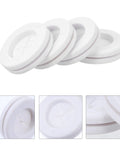 Four Piece White Synthetic Rubber Grommet Kit With High Elasticity And Easy Installation, Cable Protector And Waterproof Wire Gasket For Automotive Wiring And Electrical Wire Protection on white background