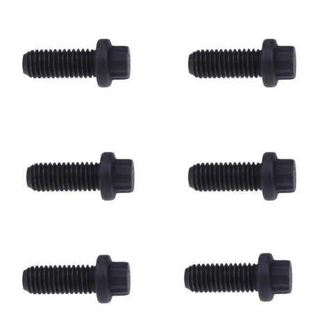 Clutch pressure plate bolts, six black 8mm for Honda/Acura D/B/F/K/H series transmissions