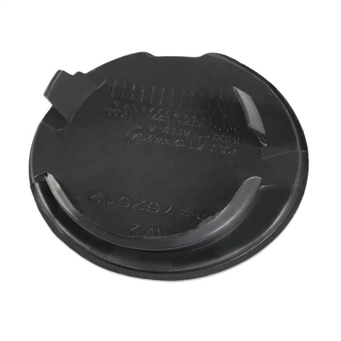 Back view of Ford Explorer Front Bumper Tow Hook Eye Cover Cap Black OE Style Replacement Fits 2011 2012 2013 2014 2015