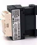 TeSys D 3 Pole Contactor LC1D09B7 With 24V AC Coil, 440V AC, 9 Amp, 3 NO Contacts industrial motor control side angle view