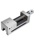 Precision Right Angle Vise Built Tough With Quenched Steel For Cnc And Grinding Work Clamps, 3 inch opening, manual threaded drive.