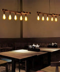 Dope Bronze Linear Island Light With Guitar Shade, Industrial Farmhouse Ceiling Fixture For Kitchen Bar And Restaurant