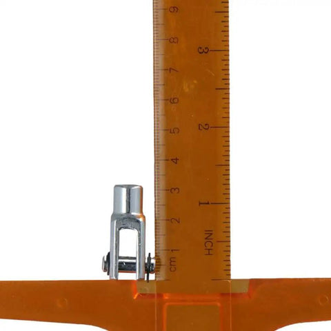 Heavy Duty Iron Air Cylinder Rod Clevis End Y Connector 28mm Length M6x1 Female Thread 2 Pack Durable Pneumatic Joint For 16mm Bore Cylinders Built Tough, shown with ruler