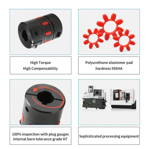 45 Steel Flexible Shaft Coupling XL2 Type Jaw With Elastomeric Spider Bore 19 to 25mm, industrial components and equipment.