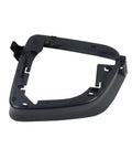 Sharp Right Side Rearview Mirror Housing Frame For Tesla Model Y 2020 2023 Replacement Lower Cover Cap, black plastic part design.