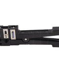 Versatile Adjustable Wire Striper Hand Tool With Multiple Blade Options For Precise Cable Peeling. Compact 9cm black design.