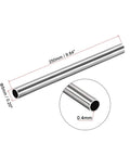 uxcell 304 stainless steel round tubing, 5 mm OD, 0.4 mm wall, 250 mm length, seamless pipe, 4 pcs