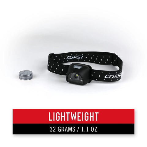 Rechargeable LED Headlamp With Dual Color White And Red Beam, 435 Lumen Output, USB Charging, lightweight design