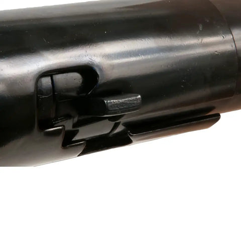Close-up of lever lock detail on Pro Grade Pneumatic Needle Scaler For Heavy Duty Metal Prep, 4600 BPM, One And One Eighth Inch Stroke