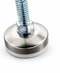 Close-up of a Beefy Heavy Duty Furniture Leveling Feet With 3 Inch Stem And Five Sixteenths By Eighteen Thread Adjustable Glides