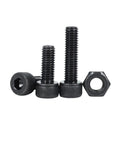 Heavy Duty 12.9 Grade Black Hex Socket Cap Screws Nuts Set M2.5 To M6 DIN912 2500Pcs Mixed Sizes High Strength Carbon Steel With Wear Resistant Black Finish Anti Rust And Anti Oxidation Includes Matching Nuts For Wide Assembly Use M3 M4 M5. Black hex socket cap screws and nut set, M3 M4 sizes