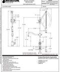 Traditional Gantry Pull Down Kitchen Faucet Featuring A Sleek Hook Spout In Premium Satin Gold Finish For A Kitchen Upgrade That Is A Total Game Changer And Truly Hits Different technical blueprint with measurements and specifications.