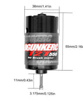 12T 550 Brushed RC Motor For 1 Tenth Scale Traxxas Slash And Other RC Trucks With Beefy Torque Long Armature 3.175mm Shaft