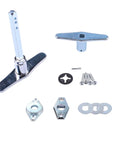 Chrome Plated Dummy T Handle Garage Door Lock Kit No Keys Non Locking With Inside And Outside Mounting Handles Installation Hardware Included Fits Many Brands