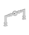 Firenze Collection Chrome Traditional Round Cabinet And Drawer Pull Handle For Kitchen And Bath 3 3/4 Inch Center To Center