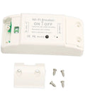WiFi Smart Switch for Lighting and Fan Control, 100 to 240V Wireless Power Controller Module with mounting hardware