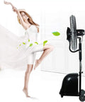 Chill Out Fast With This Slick Oscillating Mist Cooling Tower Fan featuring quick roll wheels and three speed settings.