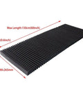 Beefed Up Pro Grade CNC Milling Machine Bellows Dust Cover showing dimensions 265mm width, 1.5cm fold, 1.5m length