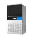 Compact Countertop Ice Maker Makes Sweet Nugget Ice Cubes Fast with stainless steel exterior and digital controls.