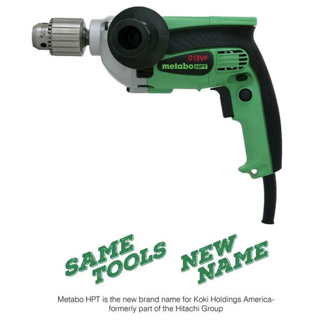 One-Half Inch Corded Drill With Nine Amp Motor Built To Last Variable Speed Trigger 0 To 850 RPM Form-Fit Palm Grip