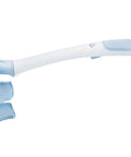Portable Travel Toilet Aid With 17 Inch Reach And Easy Attach Detach 2 Piece System, showing ergonomic design and sanitary cover.