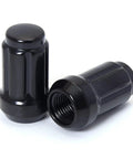 M12x1.5 Lug Nuts Set Of 20 With Socket Key And Caps Closed End Bulge Lug Nuts 60 Degree Conical Seat 1.38 Inch Long 0.8 Inch Diameter