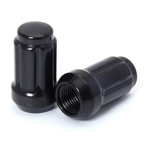 M12x1.5 Lug Nuts Set Of 20 With Socket Key And Caps Closed End Bulge Lug Nuts 60 Degree Conical Seat 1.38 Inch Long 0.8 Inch Diameter