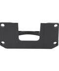 Motor mounting bracket for 180W-370W AC gear reducer, aluminum alloy, black, 4-hole base, front view