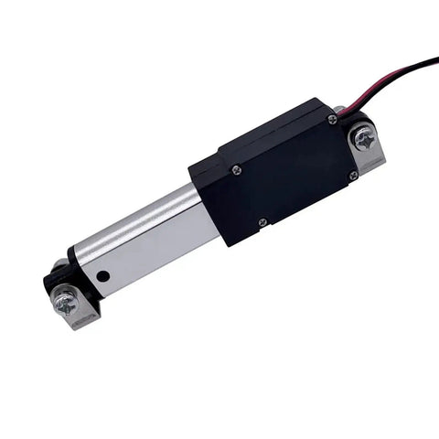 Super Cool DC 12V Linear Actuator Motor With 30mm Or 50mm Stroke For Smooth Industrial Automation And Robot Upgrades shown from the side.